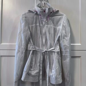 Lululemon White Hooded Jacket